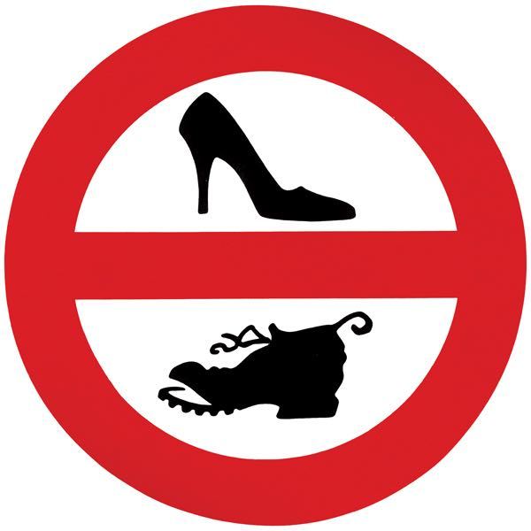 Aufkleber - Kein Schuhwerk