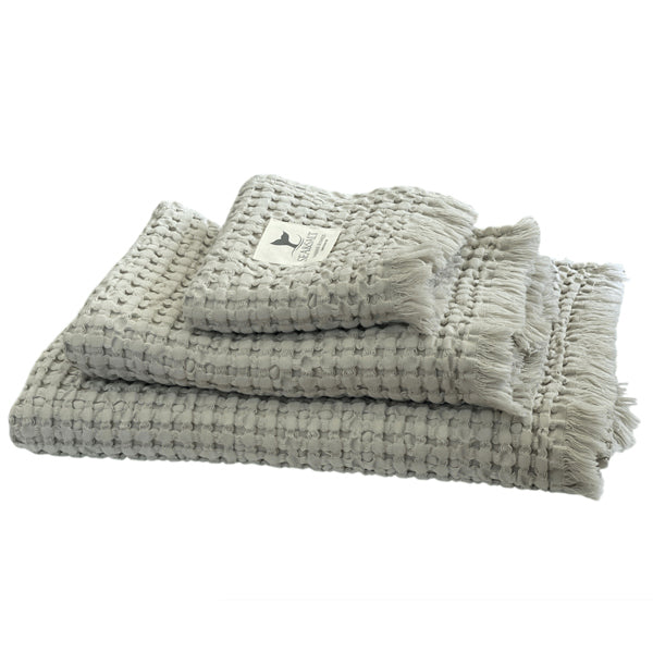 MB SEA &SALT Håndklæder Vaflet Beige 3 stk 30x50 - 50x100 - 70x140 cm